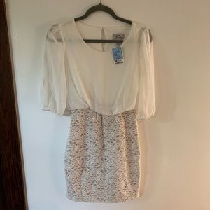 Ivory dress with lace